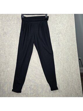 Mudd Women’s Black Relaxed Fit High-Waisted Pants Size M Poly/Rayon Blend